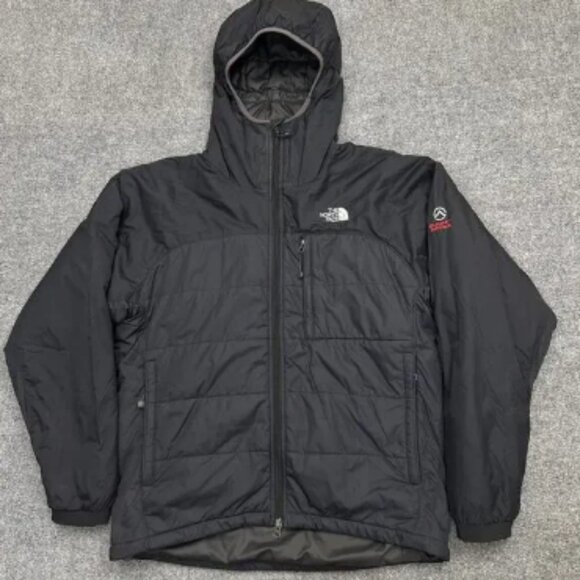 The North Face Summit Series Primaloft Puffer Jacket Black Hoody Zip Men's Large